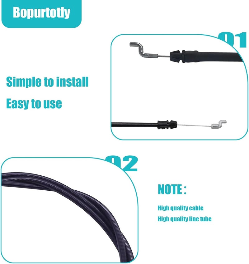 Bopurtotly Clutch Control Cable 946-05107B for Cub Cadet MTD Troy Bilt 746-05107A 746-05107 946-05107 Lawnmower - Image 4